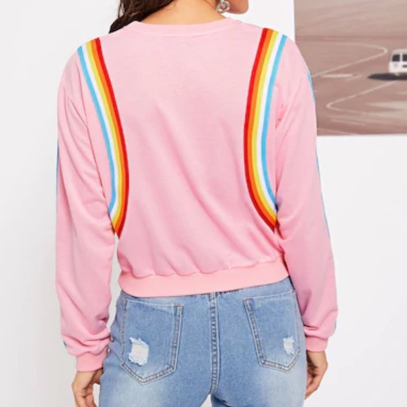 SOLD Pink Rainbow Long Sleeve - Picture 3 of 3